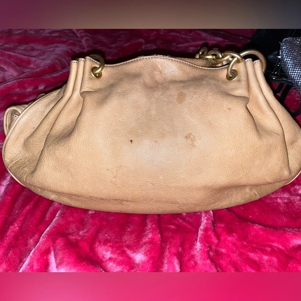 Juicy Couture Tan Leather Shoulder Bag with Gold-Tone Logo - Picture 4 of 13